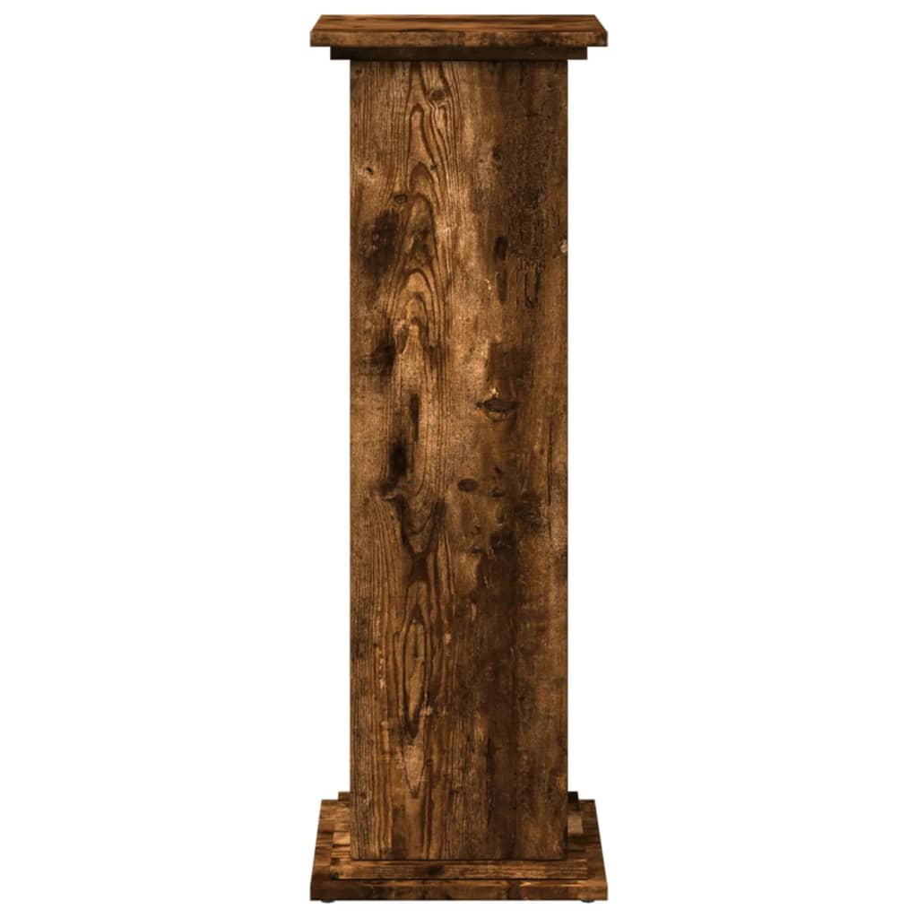 vidaXL Display Stand with Storage Smoked Oak 31x30x90 cm