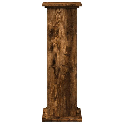 vidaXL Display Stand with Storage Smoked Oak 31x30x90 cm