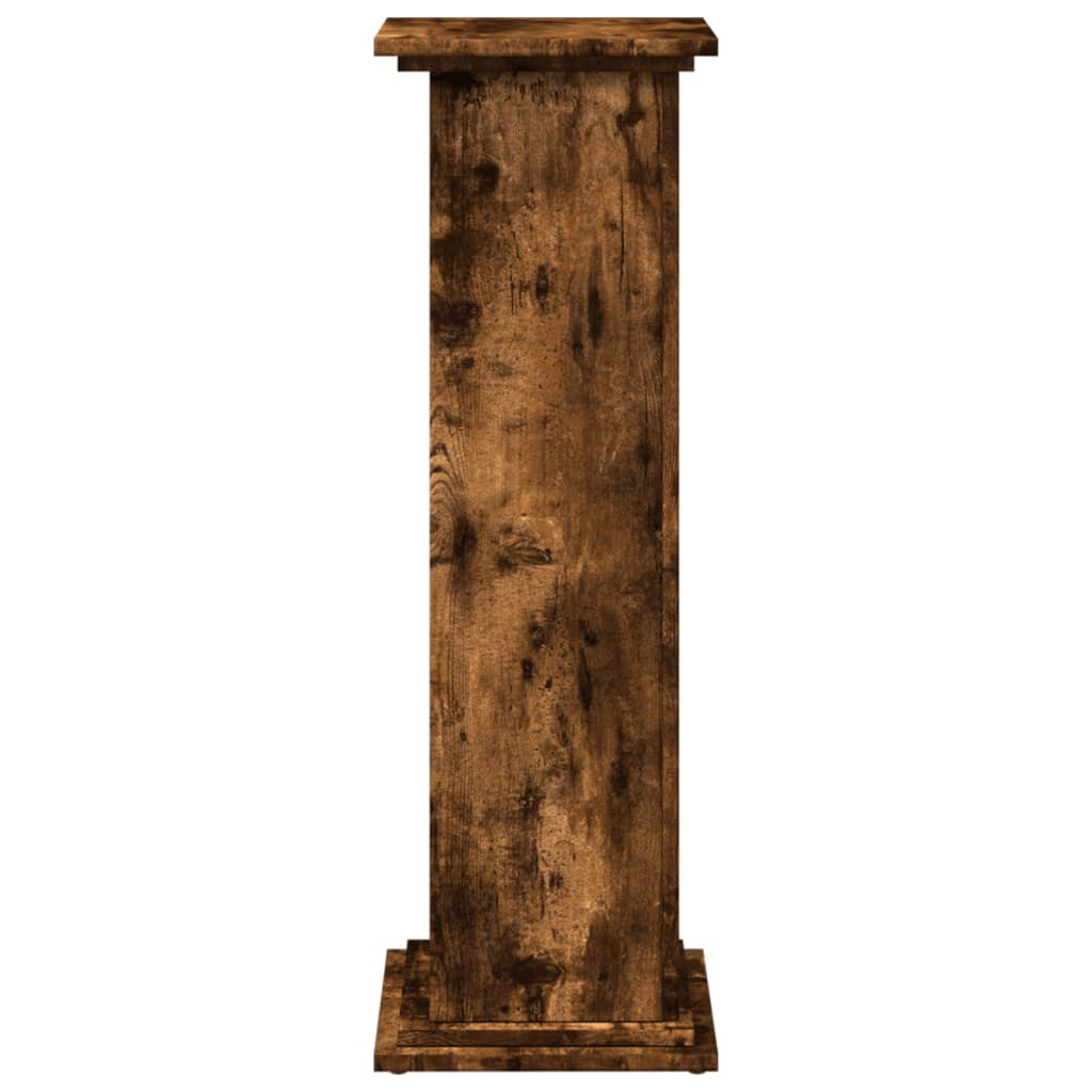 vidaXL Display Stand with Storage Smoked Oak 31x30x90 cm