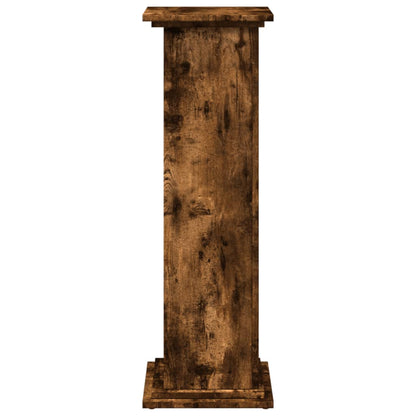 vidaXL Display Stand with Storage Smoked Oak 31x30x90 cm