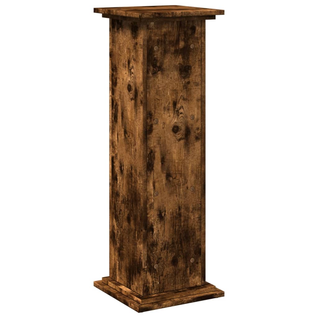 vidaXL Display Stand with Storage Smoked Oak 31x30x90 cm