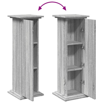 vidaXL Display St& with Storage Grey Sonoma 31x30x90 cm