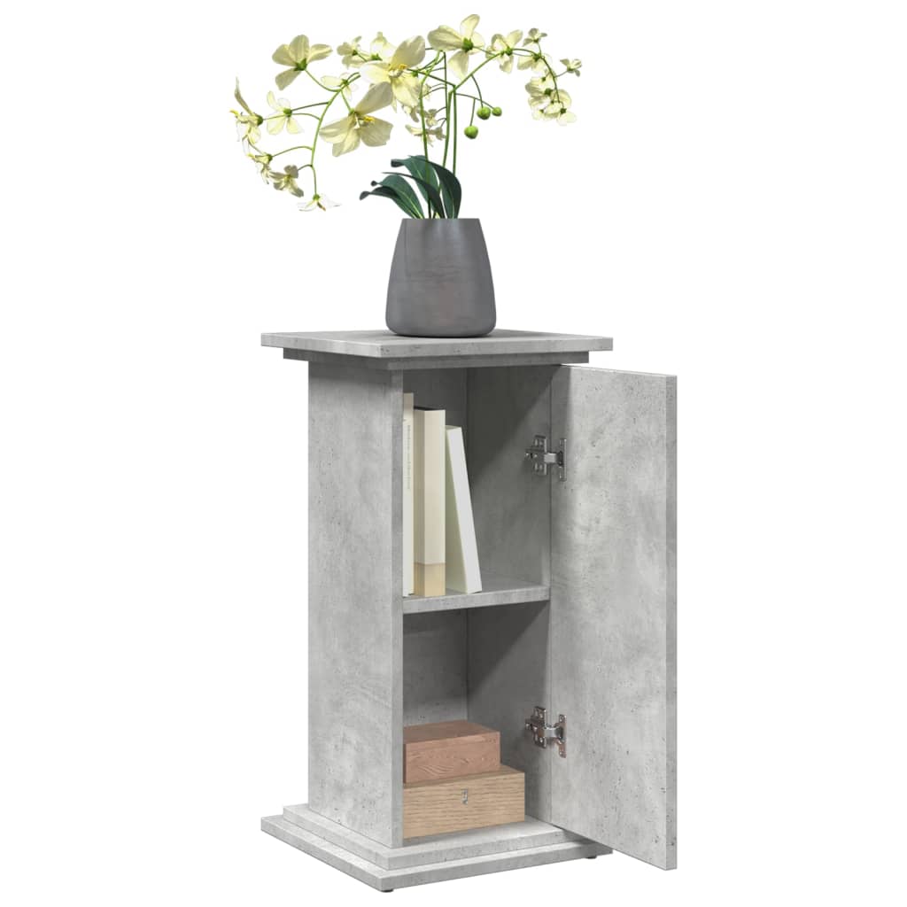 vidaXL Display Stand with Storage Concrete Grey 31x30x60 cm