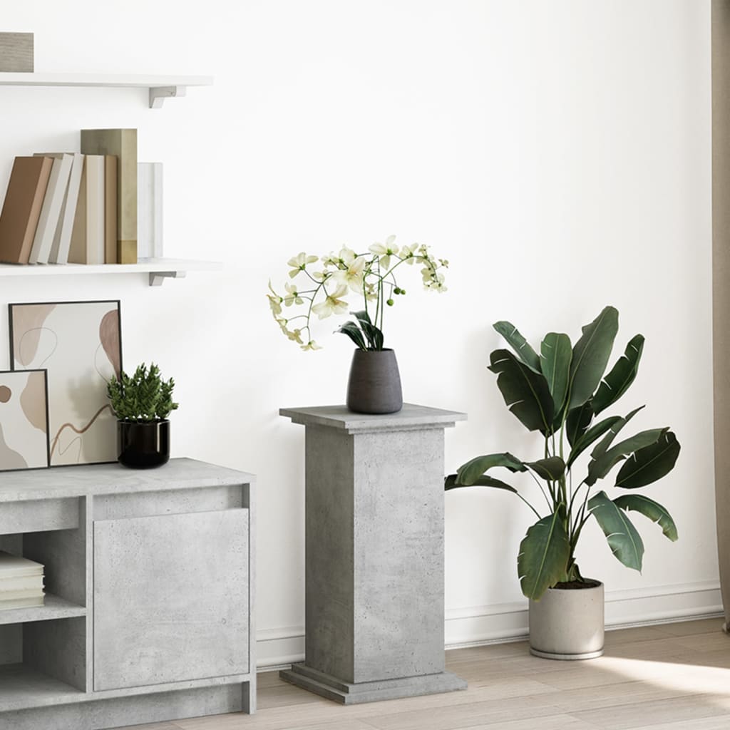 vidaXL Display Stand with Storage Concrete Grey 31x30x60 cm