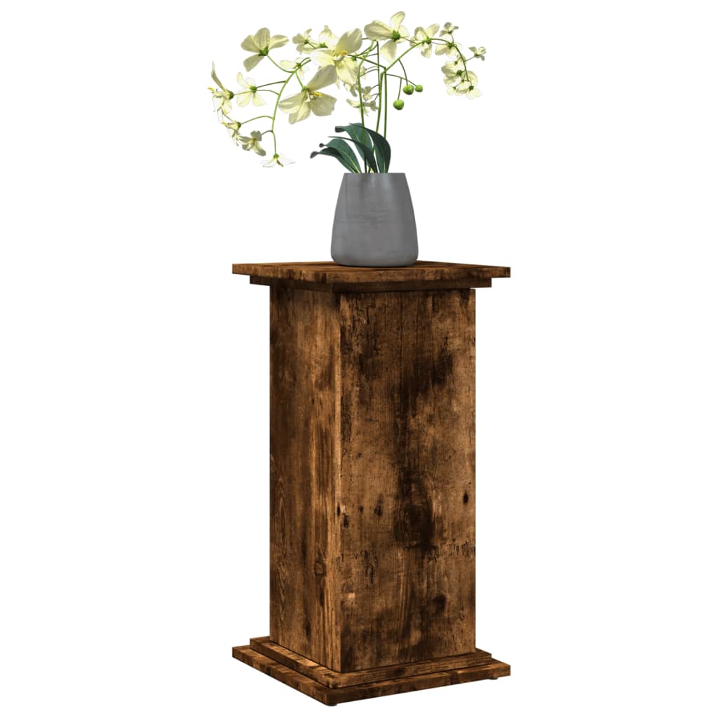 vidaXL Display Stand with Storage Smoked Oak 31x30x60 cm