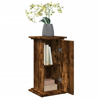 vidaXL Display Stand with Storage Smoked Oak 31x30x60 cm