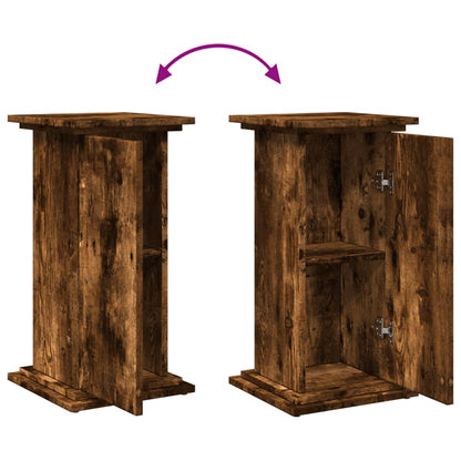 vidaXL Display Stand with Storage Smoked Oak 31x30x60 cm