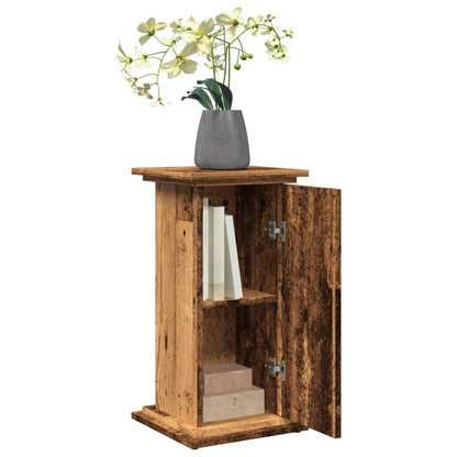 vidaXL Display Stand with Storage Old Wood 31x30x60 cm Engineered Wood