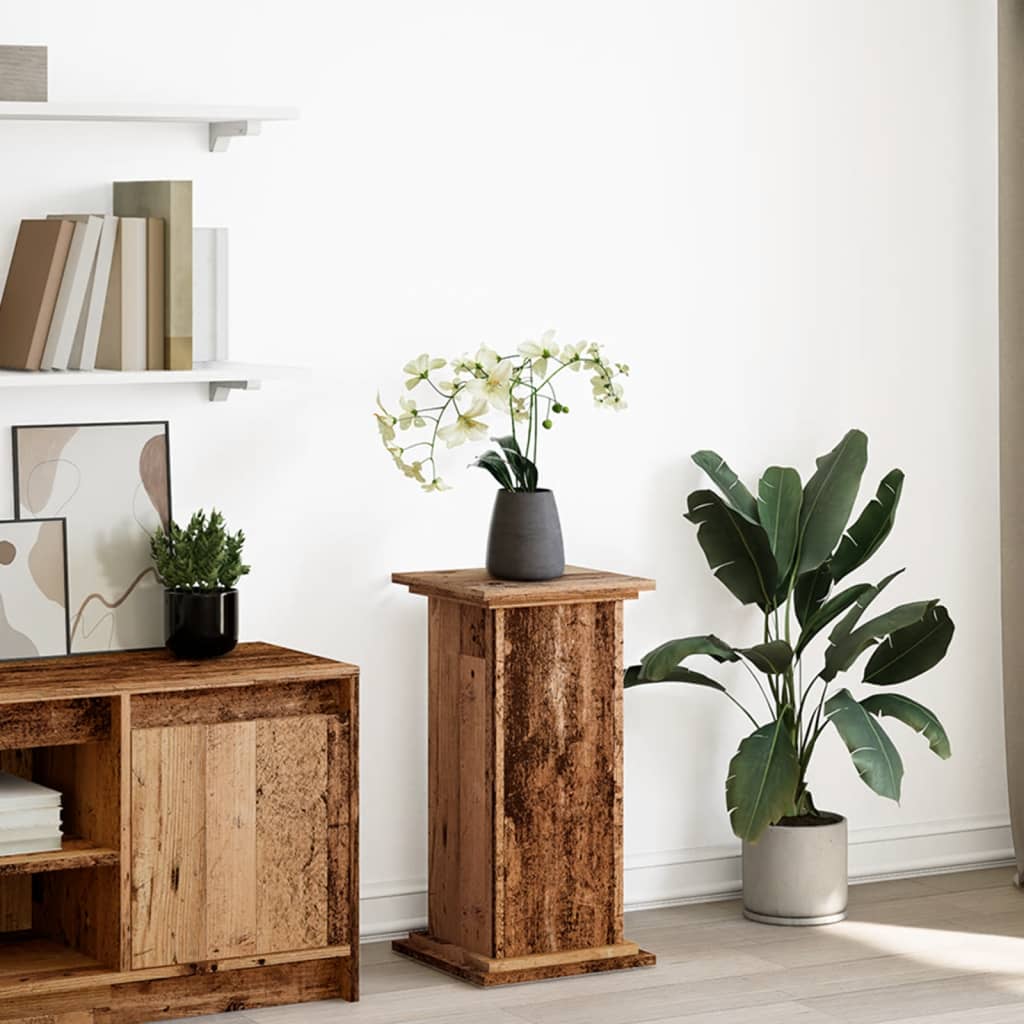 vidaXL Display Stand with Storage Old Wood 31x30x60 cm Engineered Wood