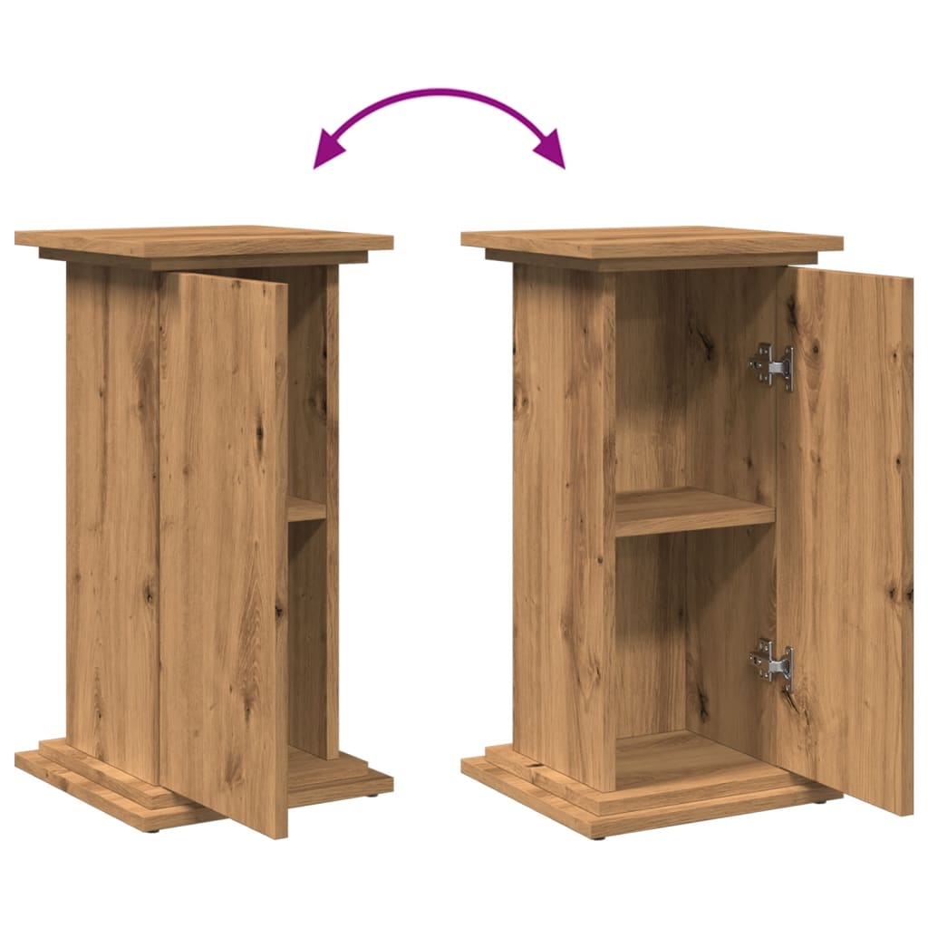 vidaXL Display St& with Storage Artisan Oak 31x30x60 cm
