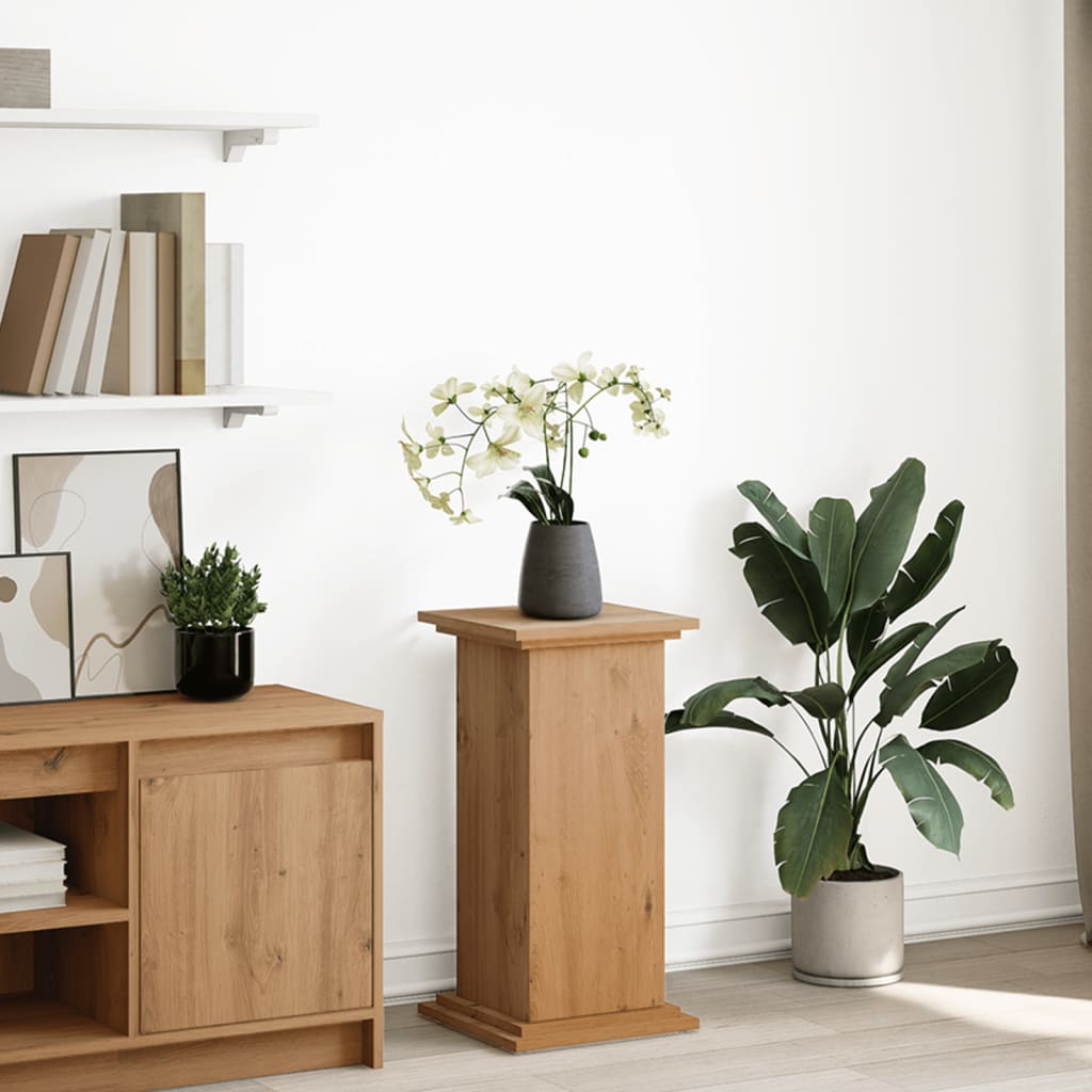 vidaXL Display St& with Storage Artisan Oak 31x30x60 cm