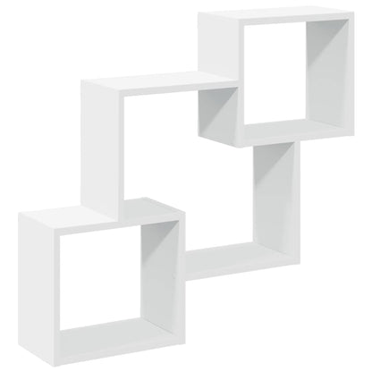 vidaXL Wall Cabinet 78x18x71 cm White Engineered Wood