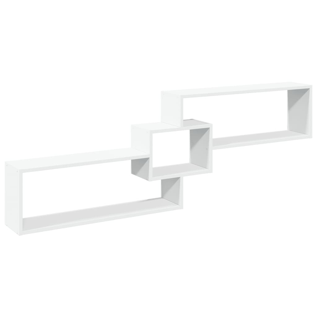 vidaXL Wall Cabinet 158x18x53 cm White Engineered Wood