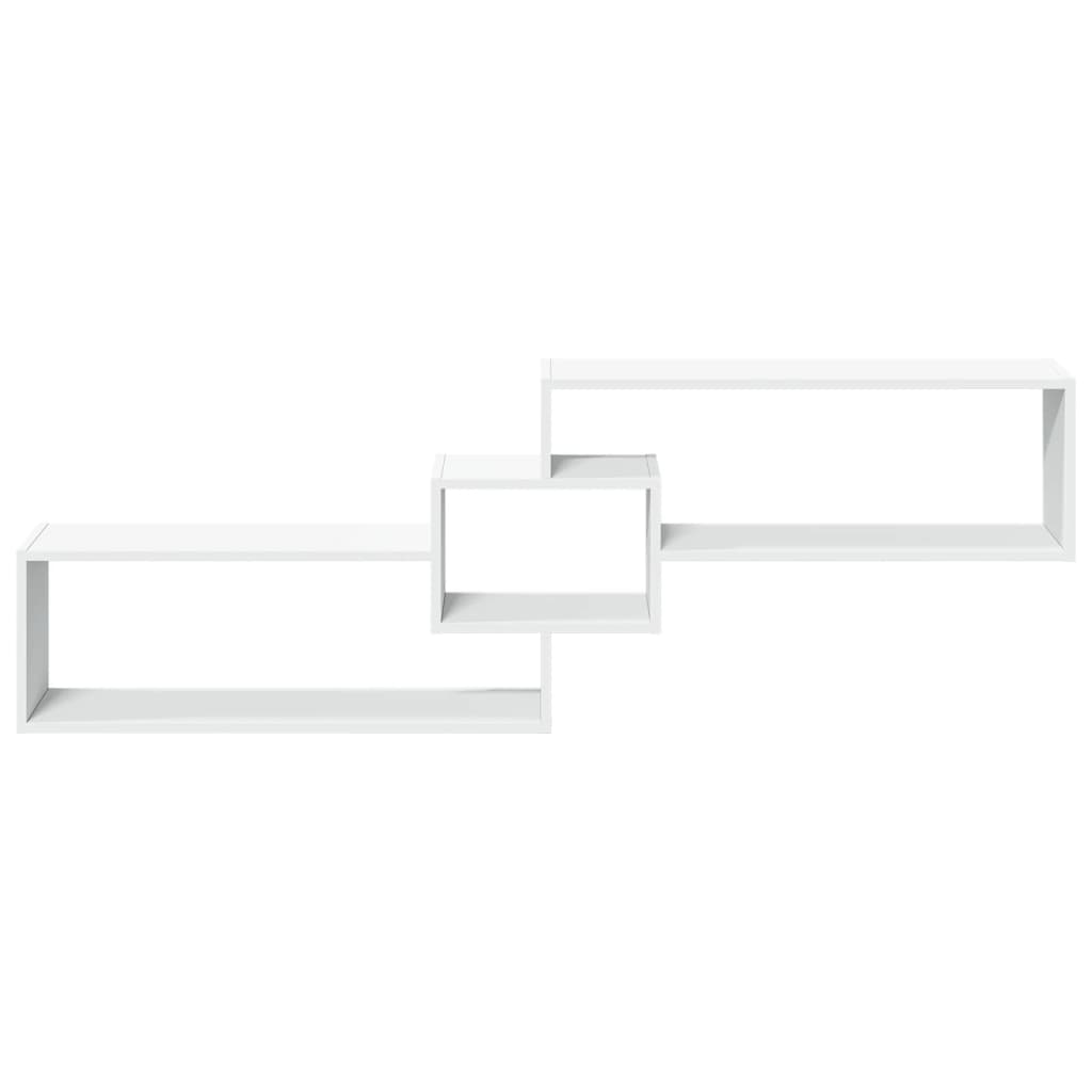 vidaXL Wall Cabinet 158x18x53 cm White Engineered Wood