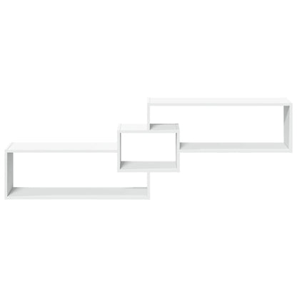 vidaXL Wall Cabinet 158x18x53 cm White Engineered Wood