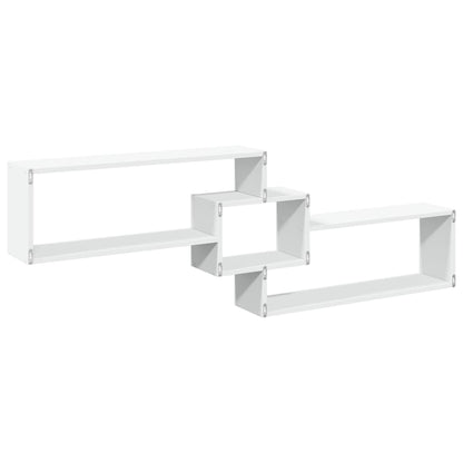 vidaXL Wall Cabinet 158x18x53 cm White Engineered Wood