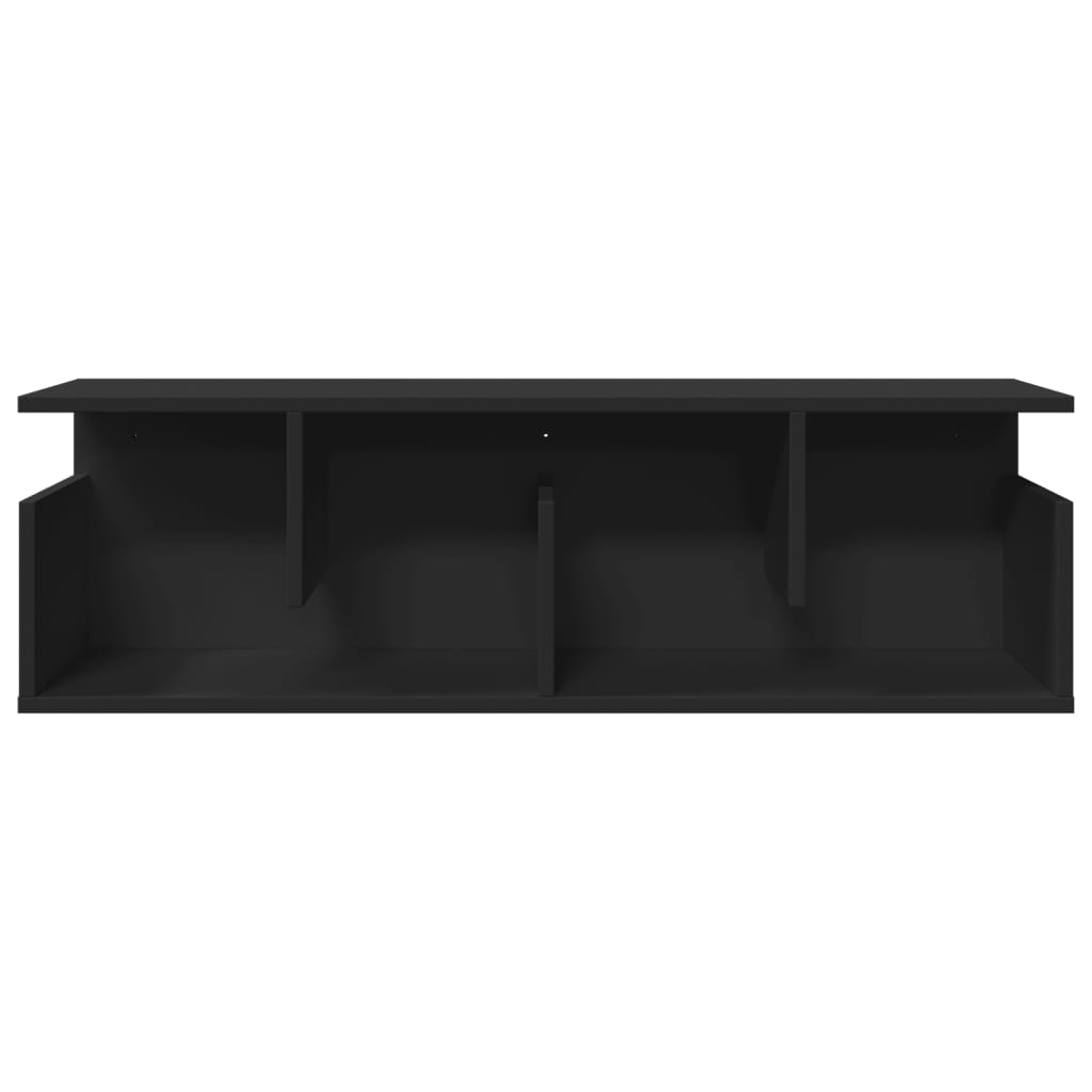 vidaXL Wall Cabinet 100x20x30 cm Black Engineered Wood