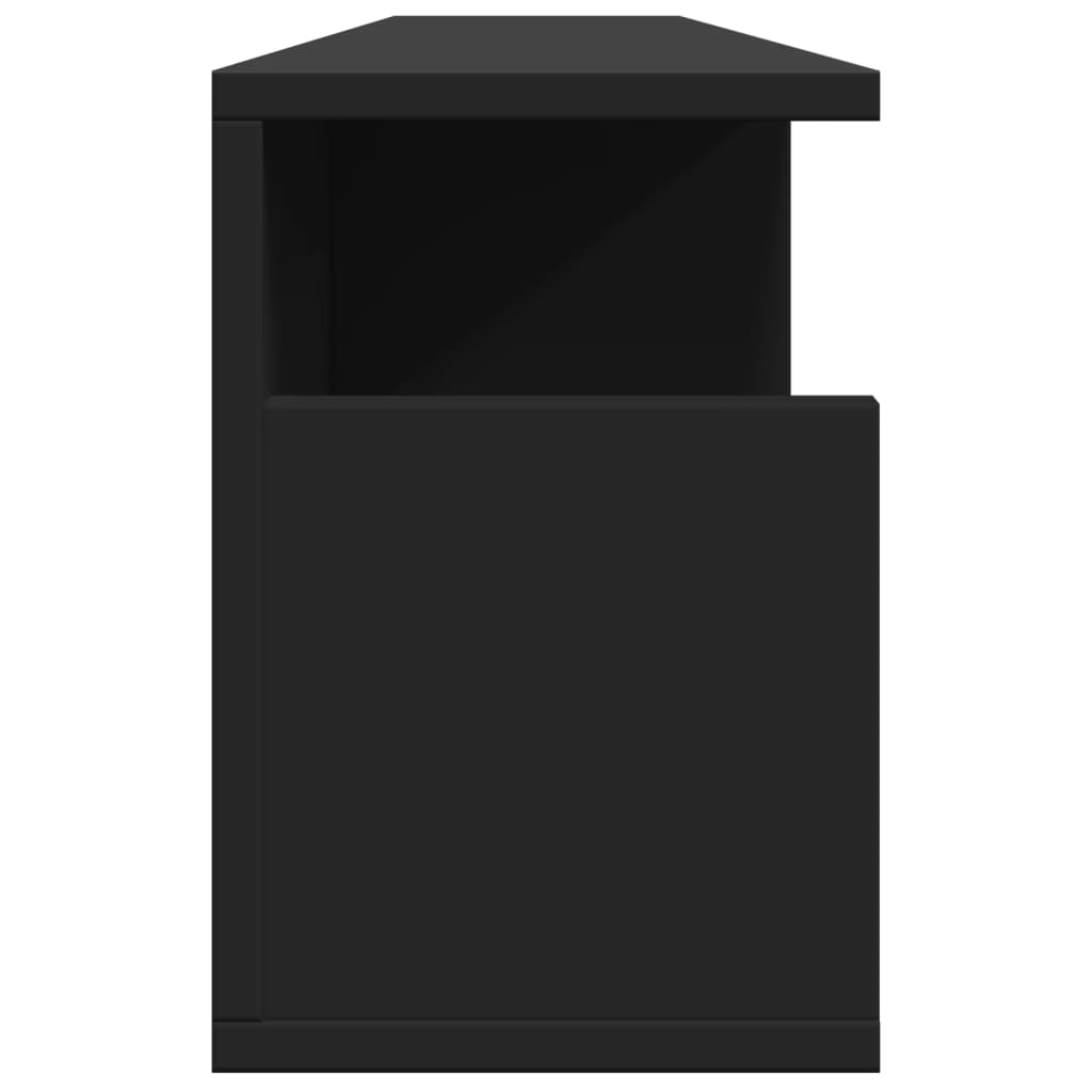 vidaXL Wall Cabinet 100x20x30 cm Black Engineered Wood