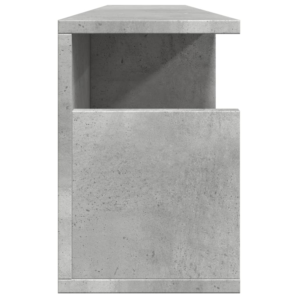 vidaXL Wall Cabinet 100x20x30 cm Concrete Grey Engineered Wood