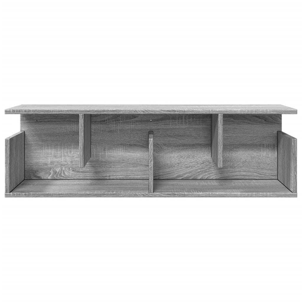 vidaXL Wall Cabinet 100x20x30 cm Grey Sonoma Engineered Wood