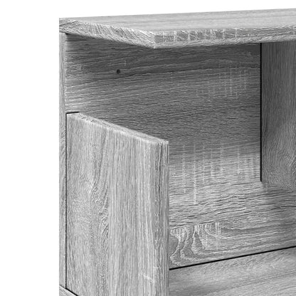 vidaXL Wall Cabinet 100x20x30 cm Grey Sonoma Engineered Wood