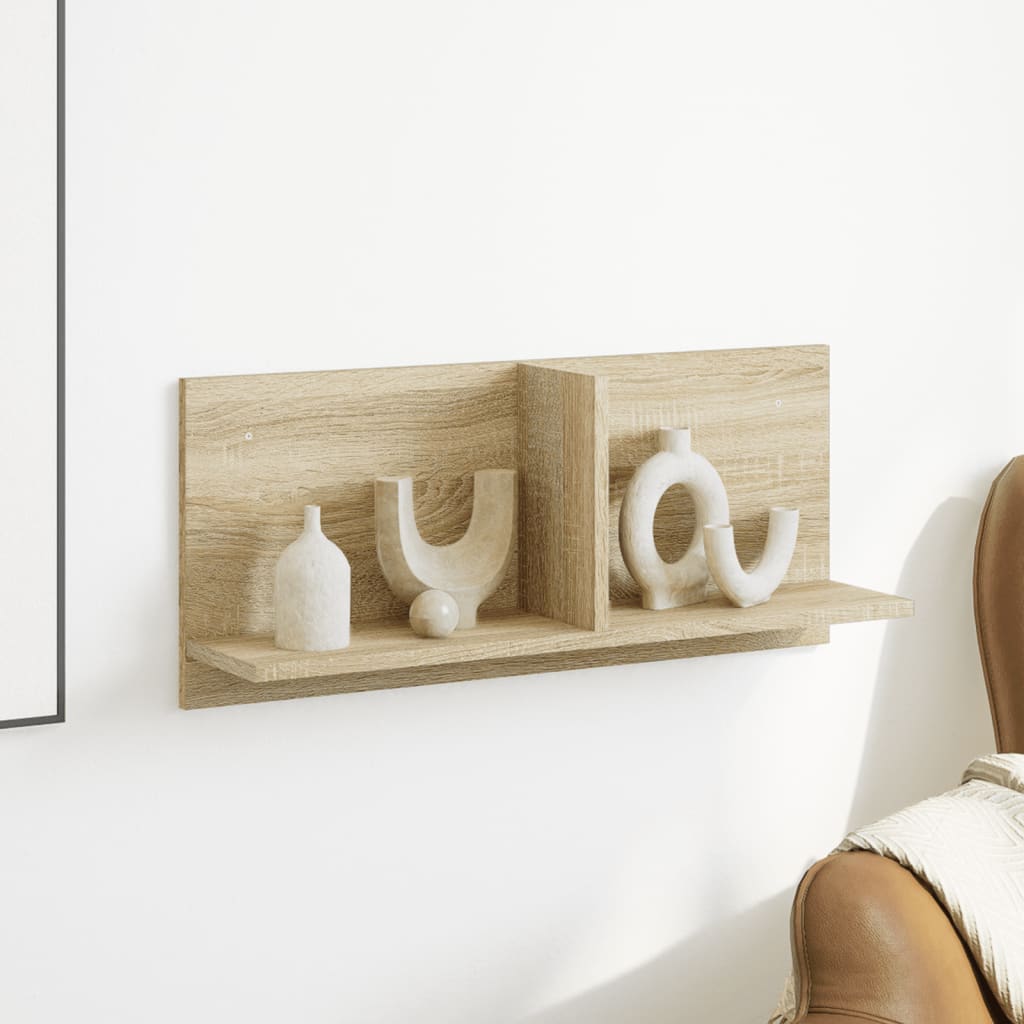 vidaXL Wall Cabinet 70x16.5x30 cm Sonoma Oak Engineered Wood