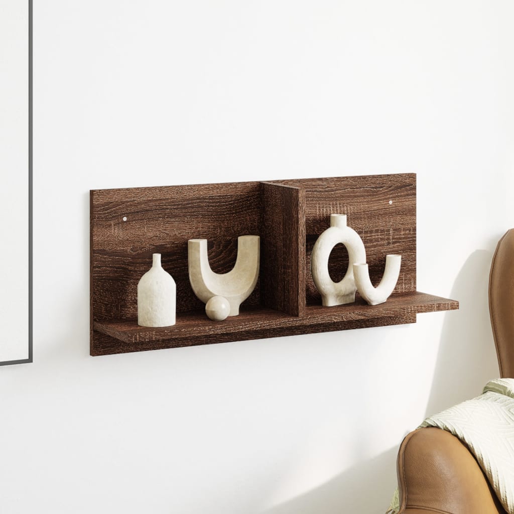 vidaXL Wall Cabinet 70x16.5x30 cm Brown Oak Engineered Wood