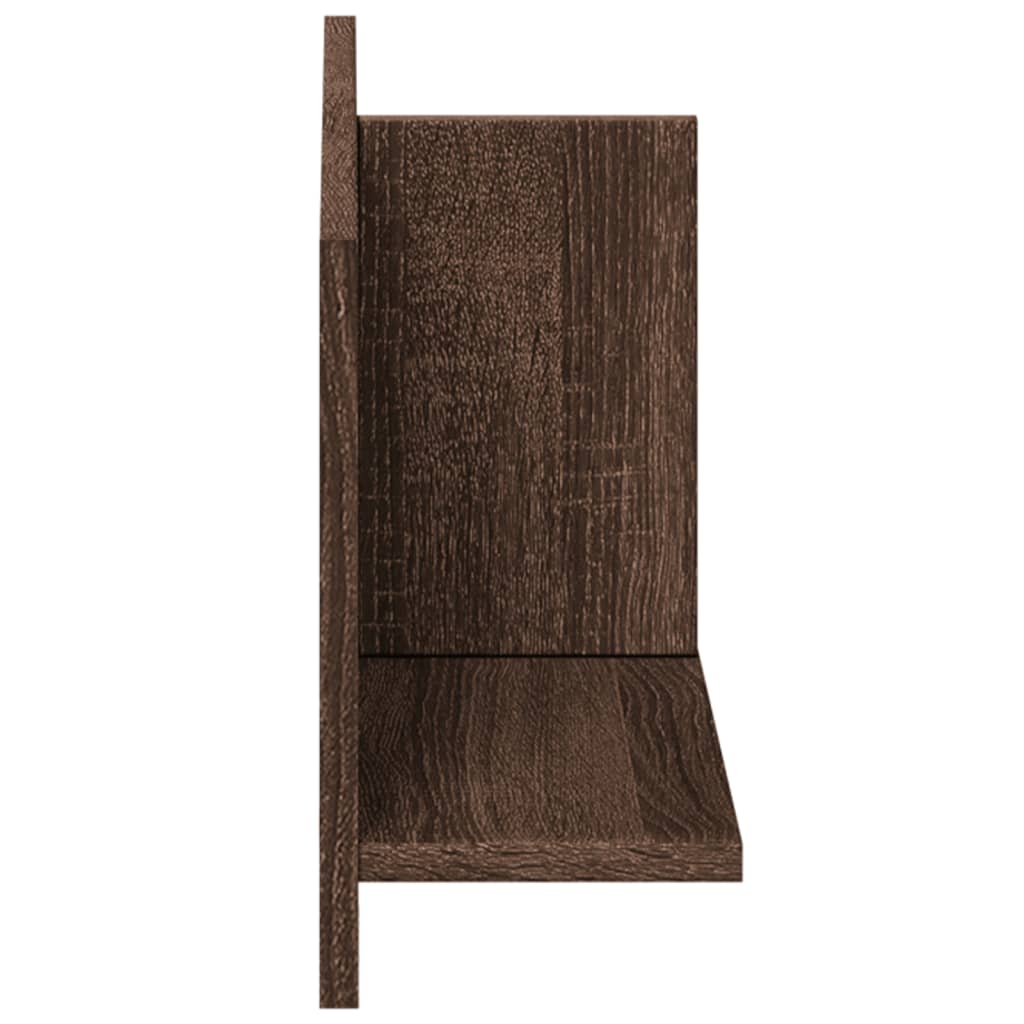 vidaXL Wall Cabinet 70x16.5x30 cm Brown Oak Engineered Wood