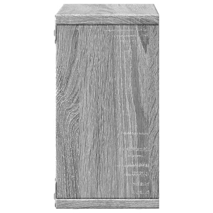 vidaXL Wall Cabinet 60x16x30 cm Grey Sonoma Engineered Wood