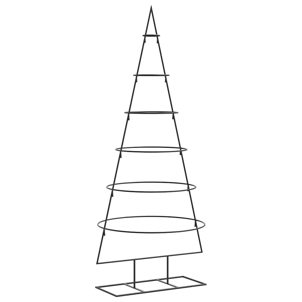 vidaXL Metal Christmas Tree | Black | Powder-coated steel | 150 cm tall