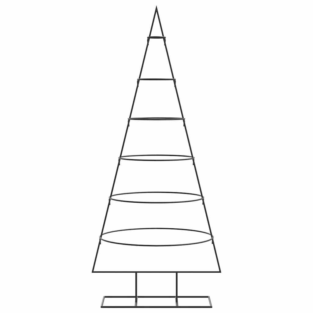 vidaXL Metal Christmas Tree | Black | Powder-coated steel | 150 cm tall