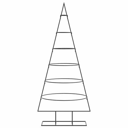 vidaXL Metal Christmas Tree | Black | Powder-coated steel | 150 cm tall