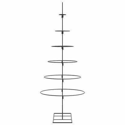 vidaXL Metal Christmas Tree | Black | Powder-coated steel | 150 cm tall