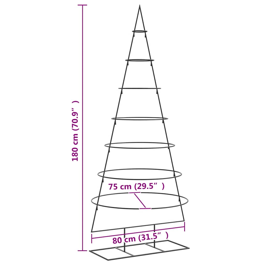 vidaXL | Metal Christmas Tree | with Stand 180 cm Powder-coated steel