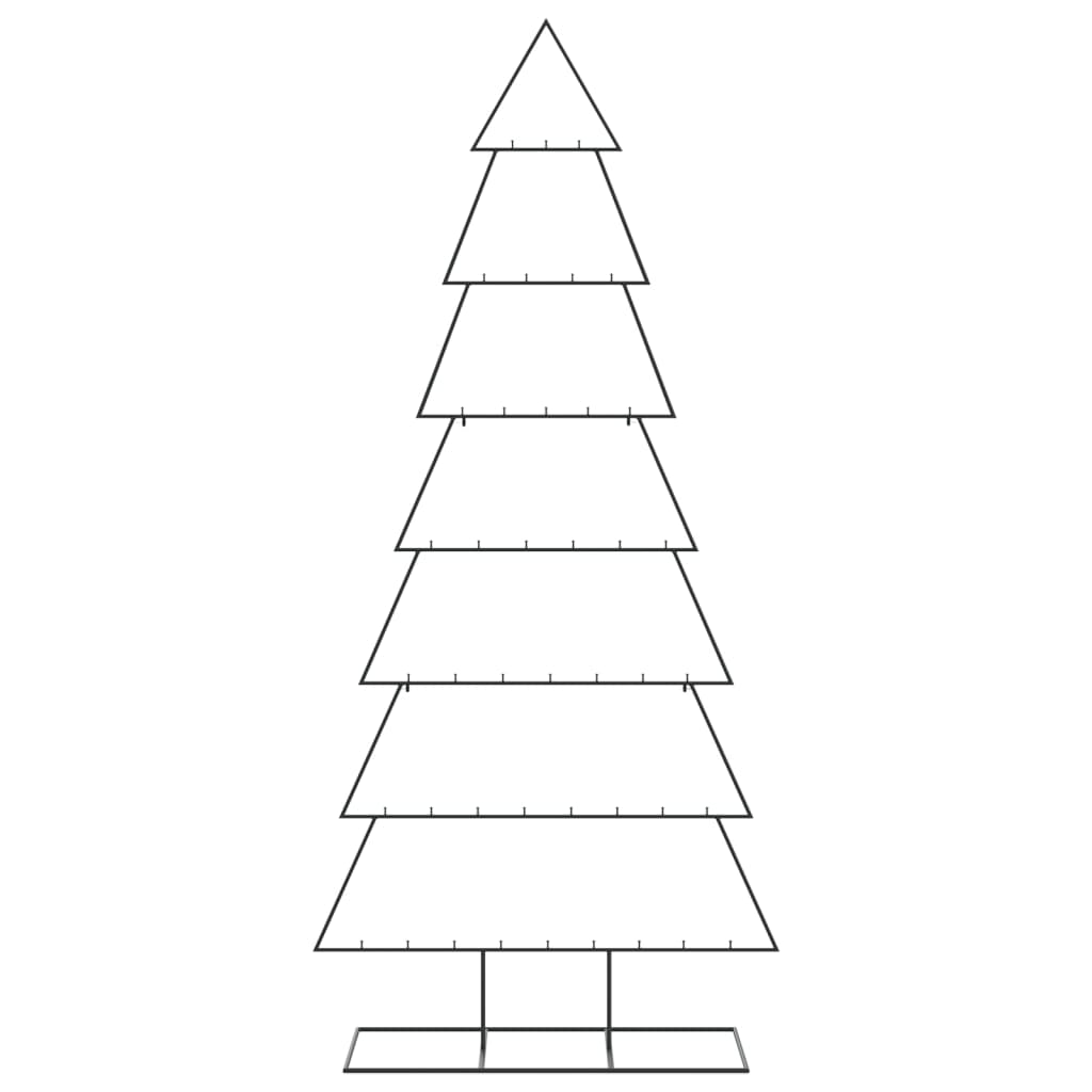 vidaXL Metal Christmas Tree for Decoration Black 210 cm