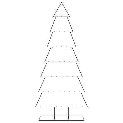 vidaXL Metal Christmas Tree for Decoration Black 210 cm