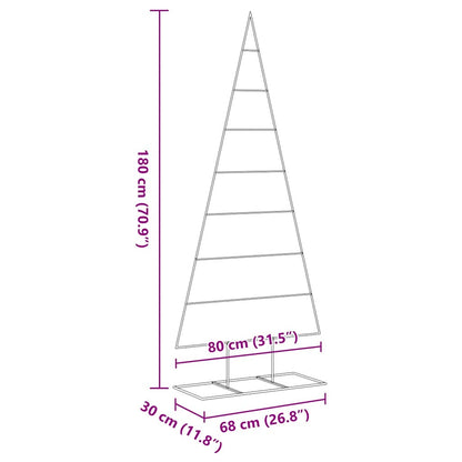vidaXL Metal Christmas Tree for Decoration Black 180 cm