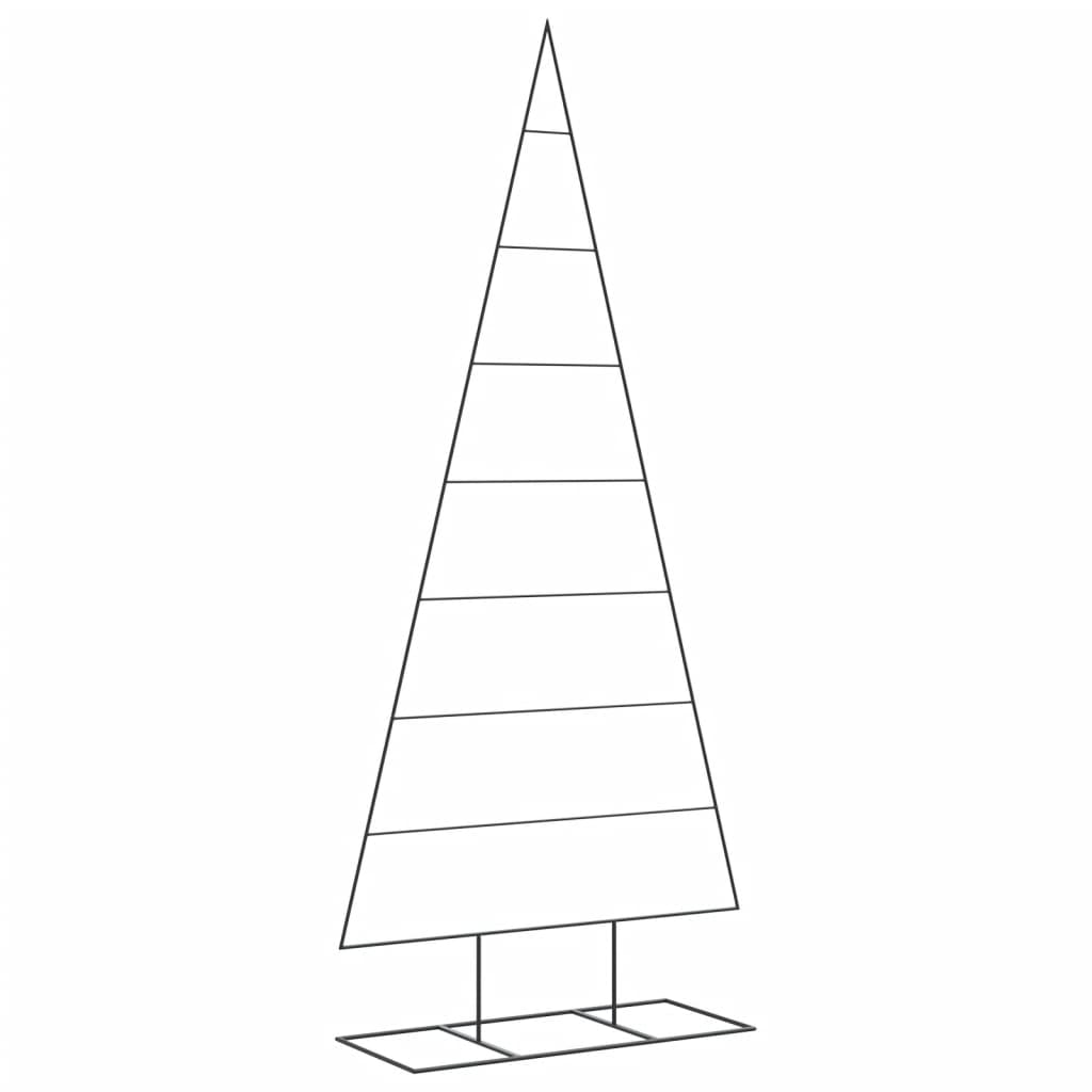 vidaXL Metal Christmas Tree for Decoration Black 210 cm