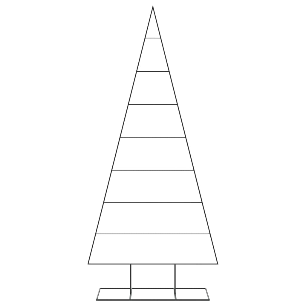 vidaXL Metal Christmas Tree for Decoration Black 210 cm