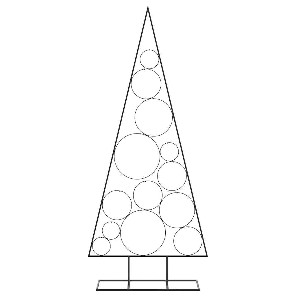 vidaXL Metal Christmas Tree for Decoration Black 150 cm