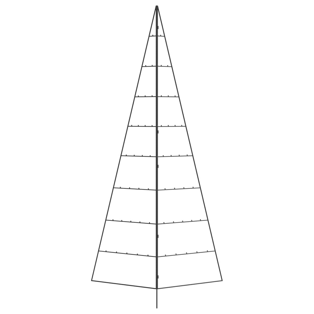 vidaXL Metal Christmas Tree for Decoration Black 210 cm