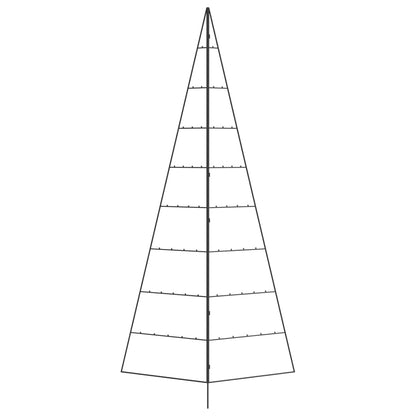 vidaXL Metal Christmas Tree for Decoration Black 210 cm