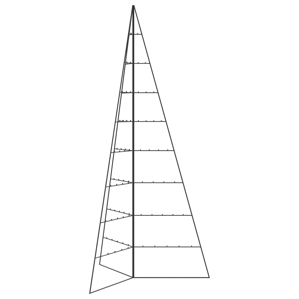 vidaXL Metal Christmas Tree for Decoration Black 210 cm