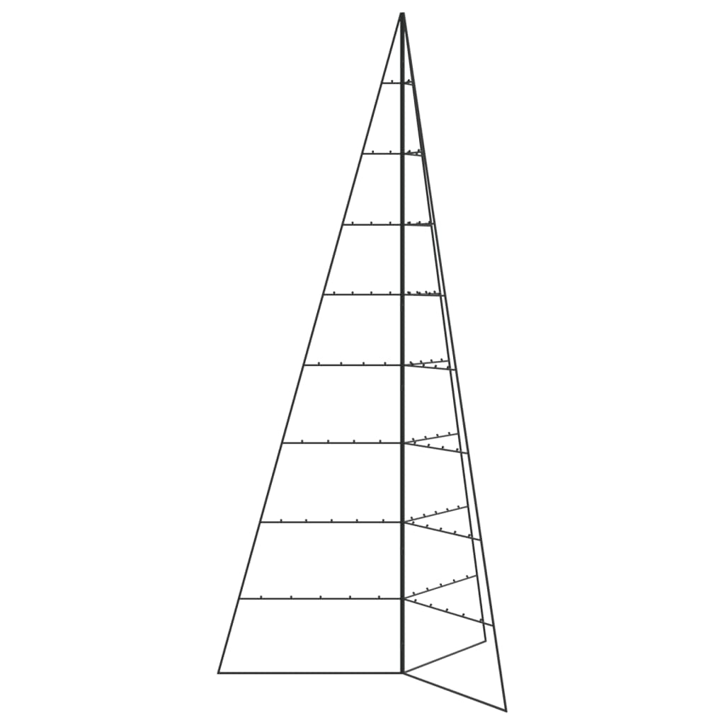 vidaXL Metal Christmas Tree for Decoration Black 210 cm