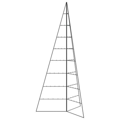 vidaXL Metal Christmas Tree for Decoration Black 210 cm