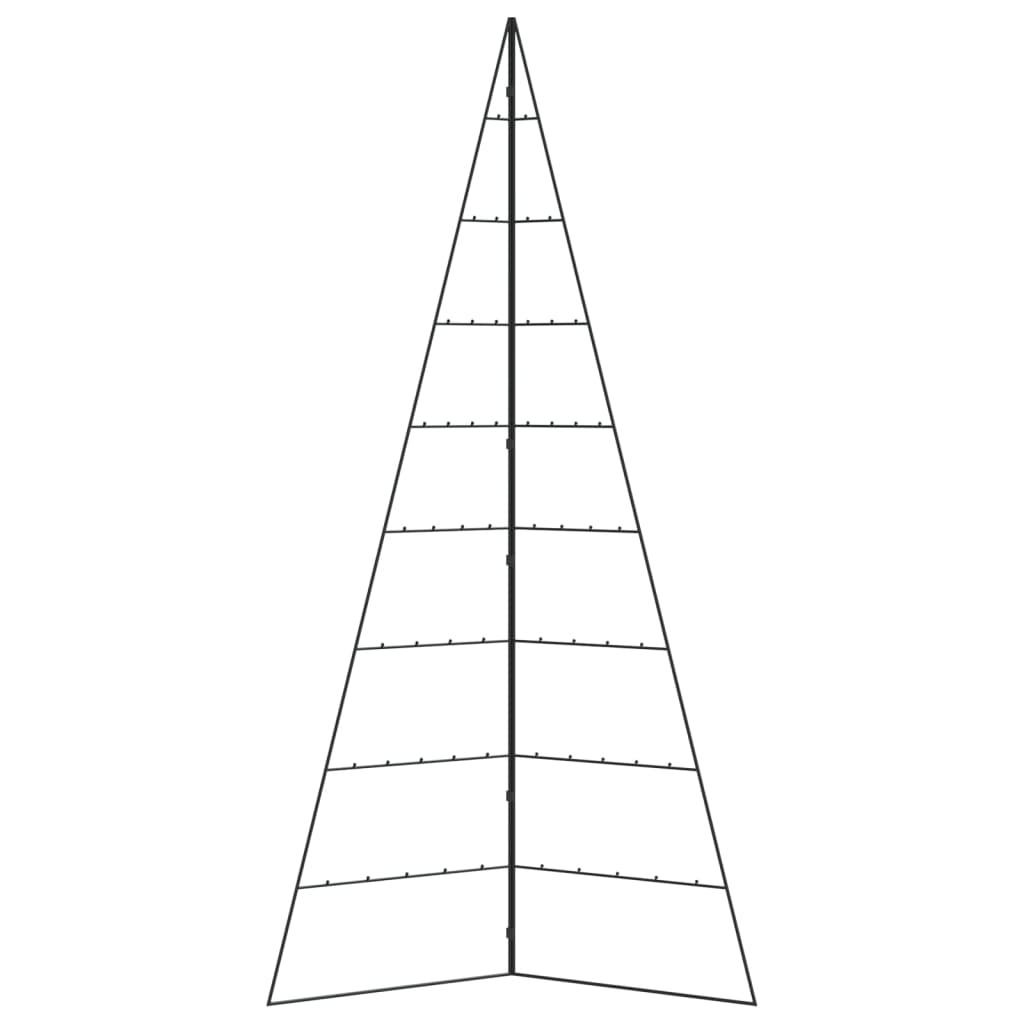 vidaXL Metal Christmas Tree for Decoration Black 210 cm