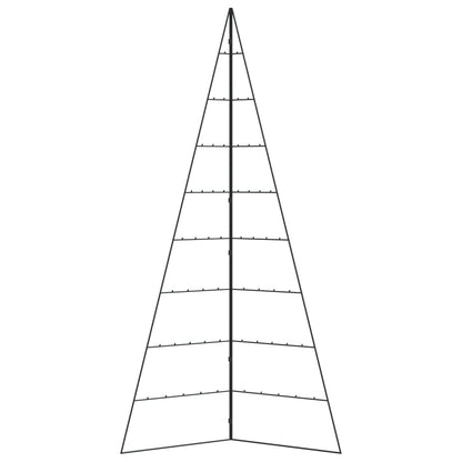 vidaXL Metal Christmas Tree for Decoration Black 210 cm