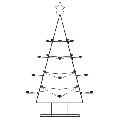 vidaXL Metal Christmas Tree for Decoration Black 140 cm