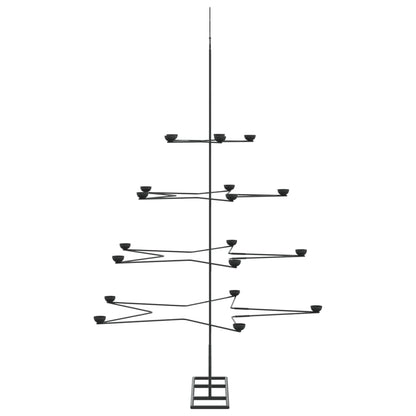 vidaXL Metal Christmas Tree for Decoration Black 140 cm