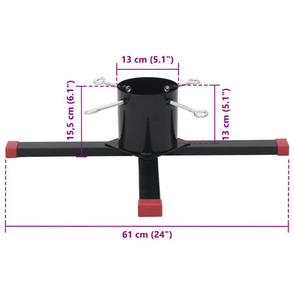 vidaXL Christmas Tree Stand Black 61x61x15.5 cm